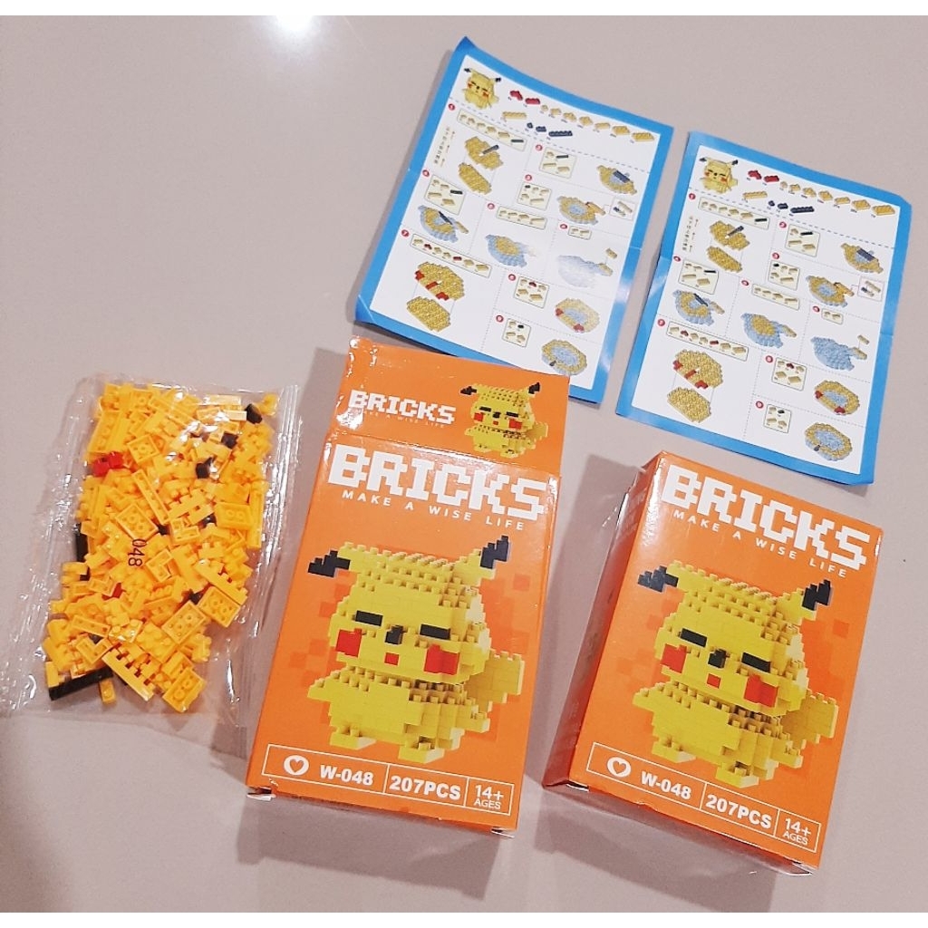 mainan bricks pokemon mainan bricks pikachu mainan bricks anak karakter pokemon mainan rubik pokemon