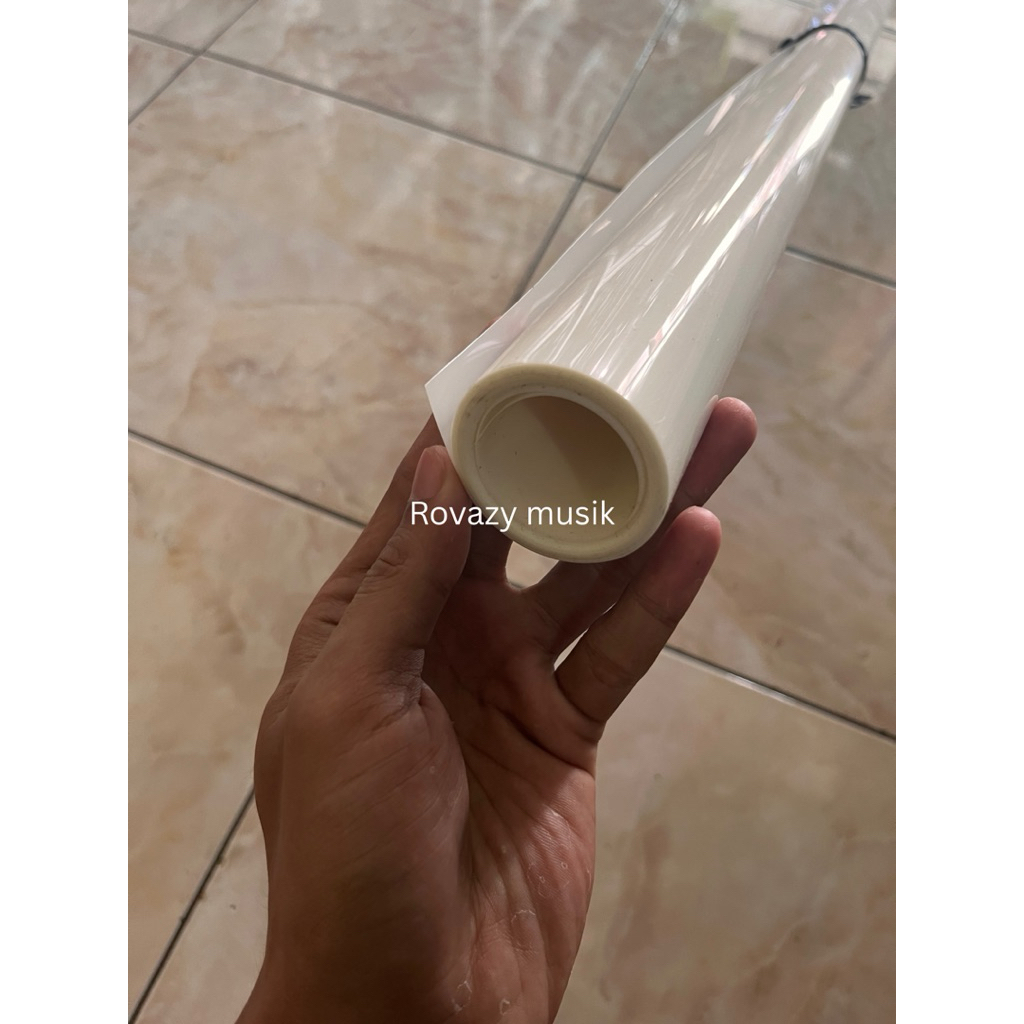 Plastik mika head drum putih susu per meter