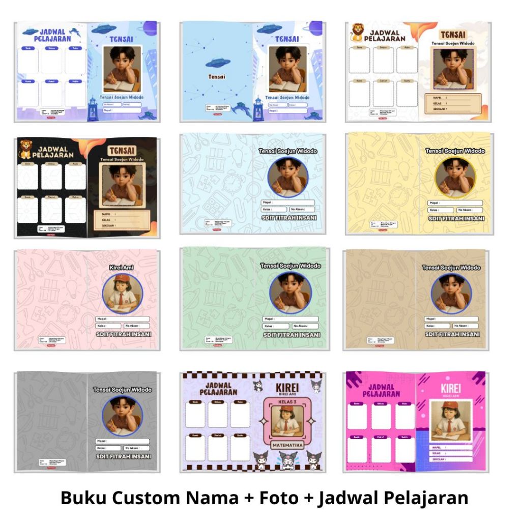 

Buku Custom Nama + Foto Jadwal Pelajaran By Kirei Project