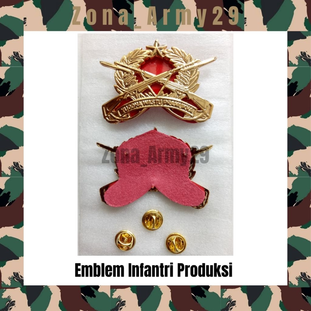Emblem Infanteri Produksi/TNI AD/Infanteri Baret Hijau