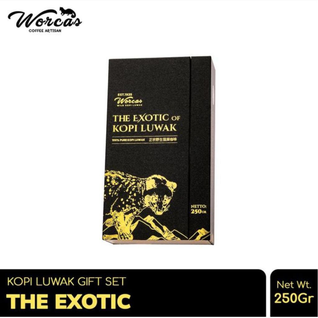 

Worcas Coffee Exotic Off Kopi Luwak Exotic Wood Gold 250gr
