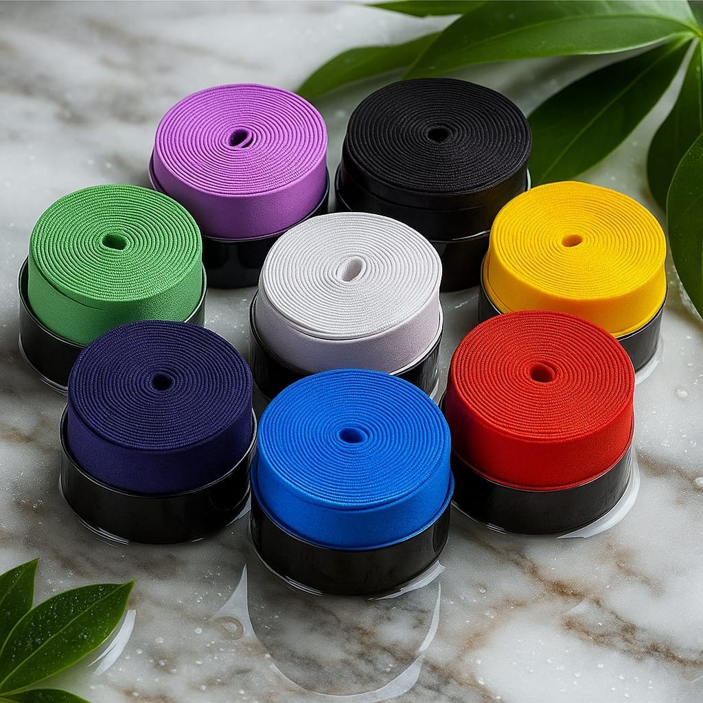 Grip Isi 6 Raket Badminton Karet import grip raket bulu tangkis, kualitas bagus anti slip