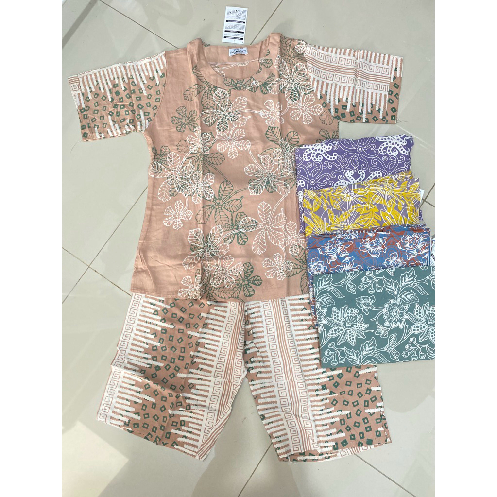 Setelan Baju Tidur Celana Pendek Dewasa by Batik Luza Pekalongan