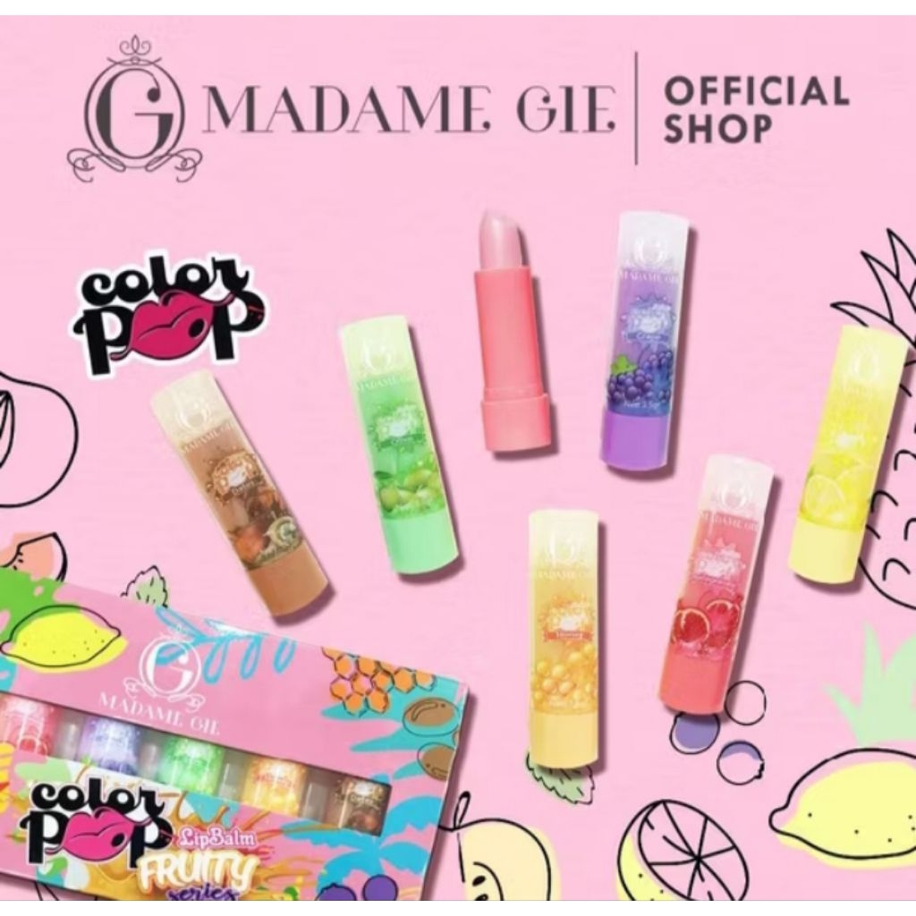 [ MADAME GIE LIP BALM ] Madame Gie Color Pop Lip Balm Fruity Series