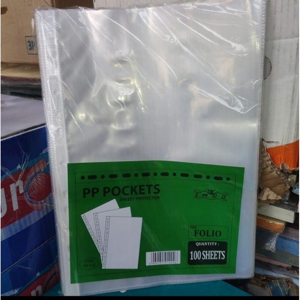 

PP pocket F4 folio sheet protector imco pak 100 lembar
