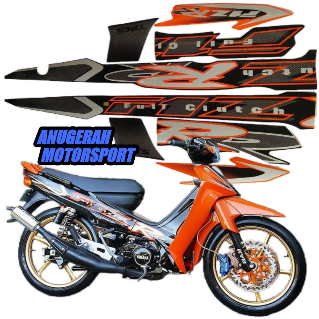 striping sticker lis fiz r full clutch 2001 orange hitam F1ZR fizr
