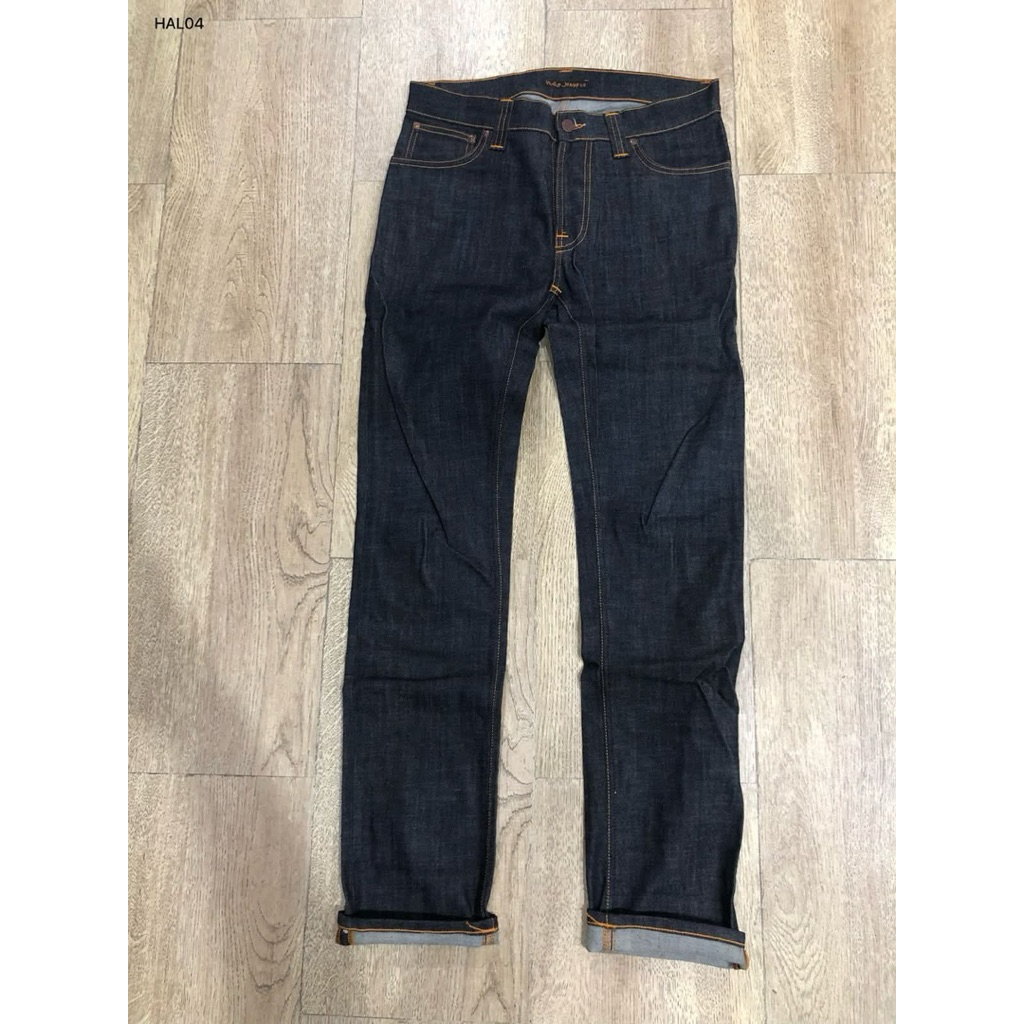 Nudie Jeans Lean Dean Dry Dawn made in Italy  Selvedge Denim - Dark Blue
