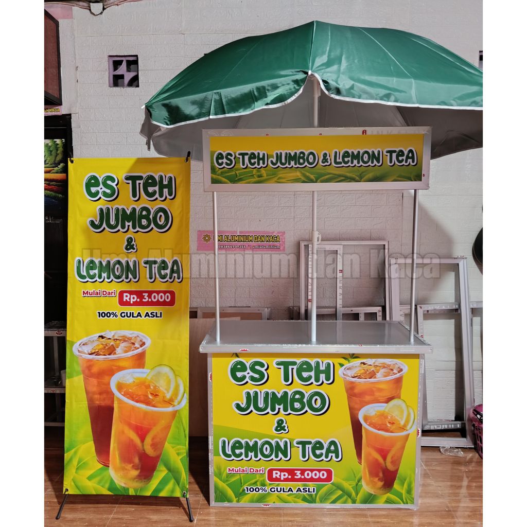 booth lipat/ gerobak lipat / booth portable / meja portable / meja jualan