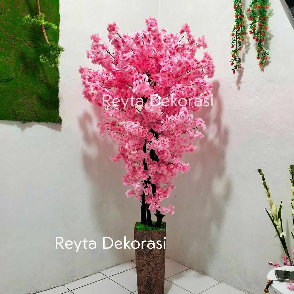sakura jumbo Cherry blossom tinggi 2mtr  - pohon sakura blossom event Imlek dekorasi Imlek
