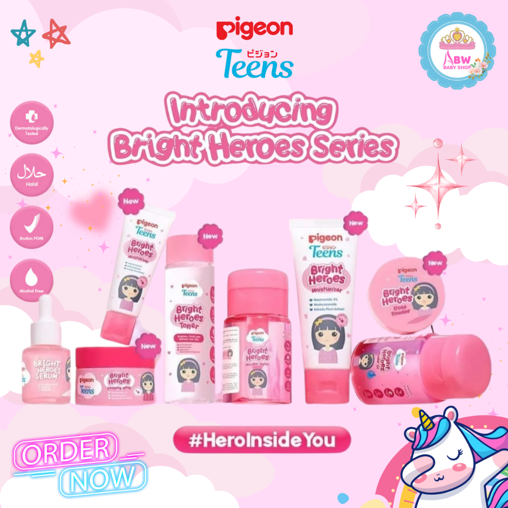PIGEON TEENS Paket Bright Heroes Paket Mencerahkan Untuk Remaja Lengkap Untuk Pagi dan Malam