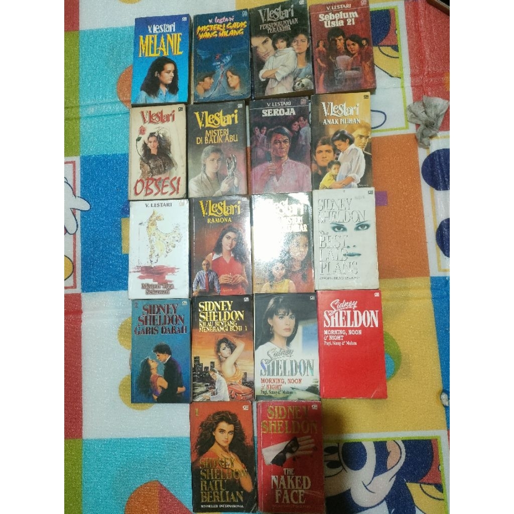 ORIGINAL BUKU NOVEL  OBRAL CAMPURAN V LESTARI DAN SIDNEY SHELDON BERMACAM-MACAM JUDUL