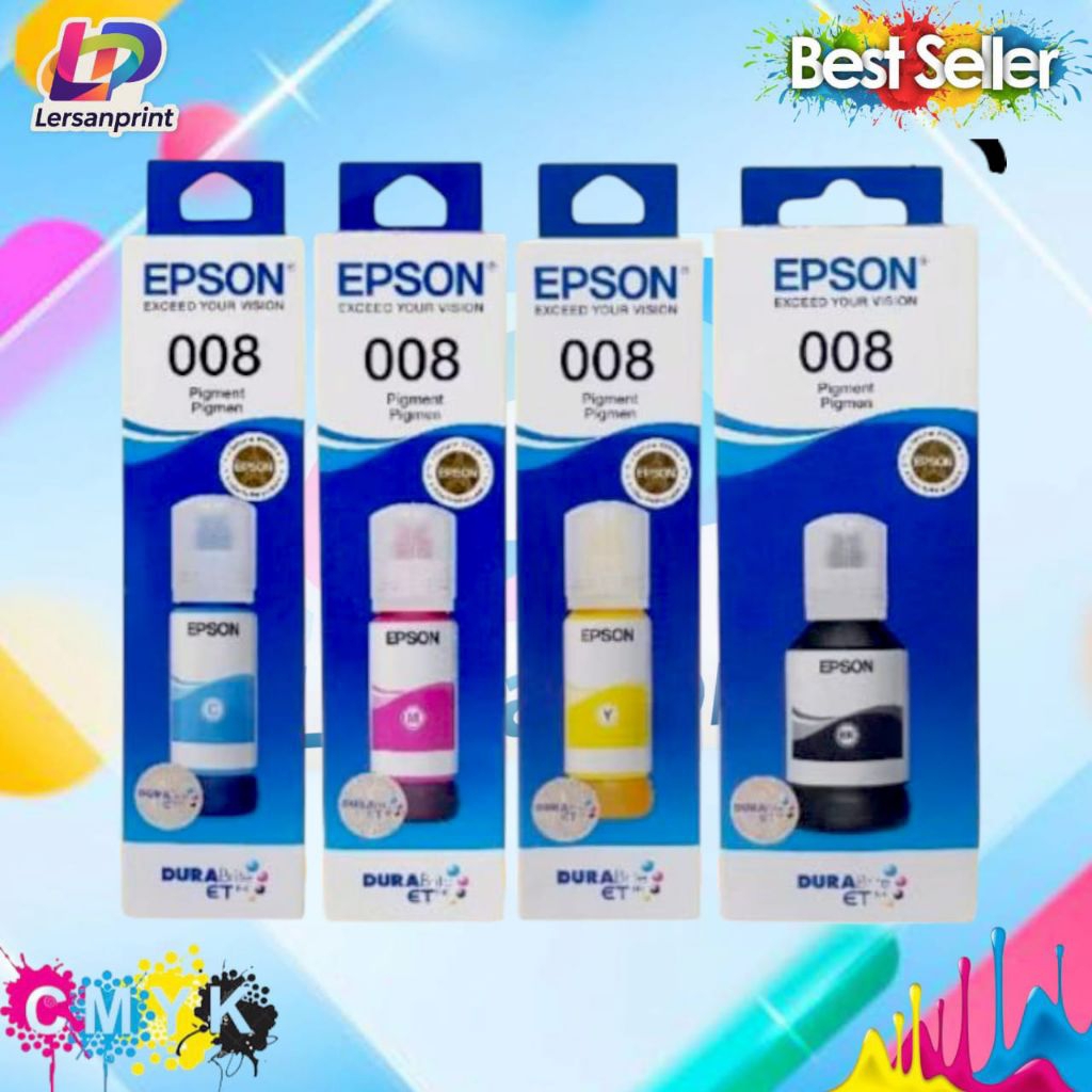 TINTA EPSN 008 BLACK AND COLOUR UNTUK TIPE PRINTER EPSN  L6550, L6570, L6580, L15150, L15160 , M1514