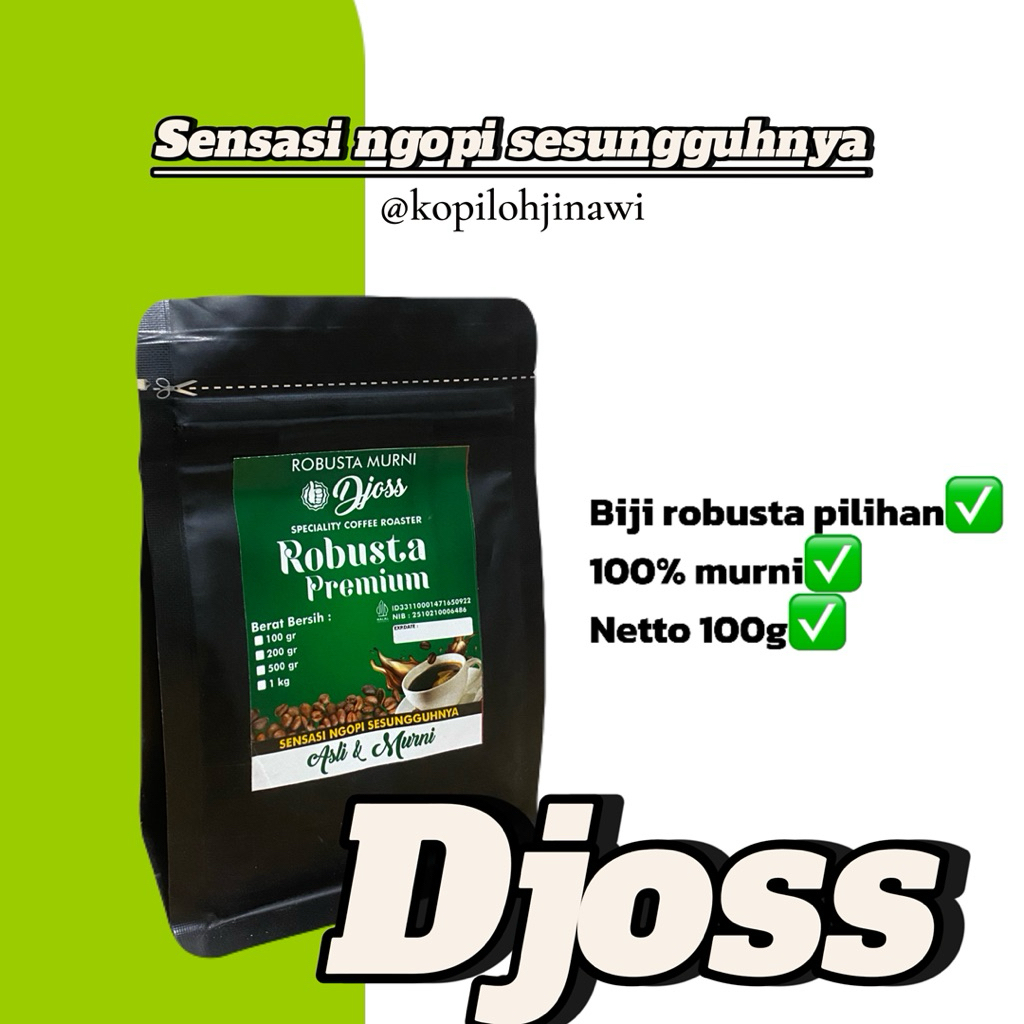 

kopi robusta premium murni kemasan 100g