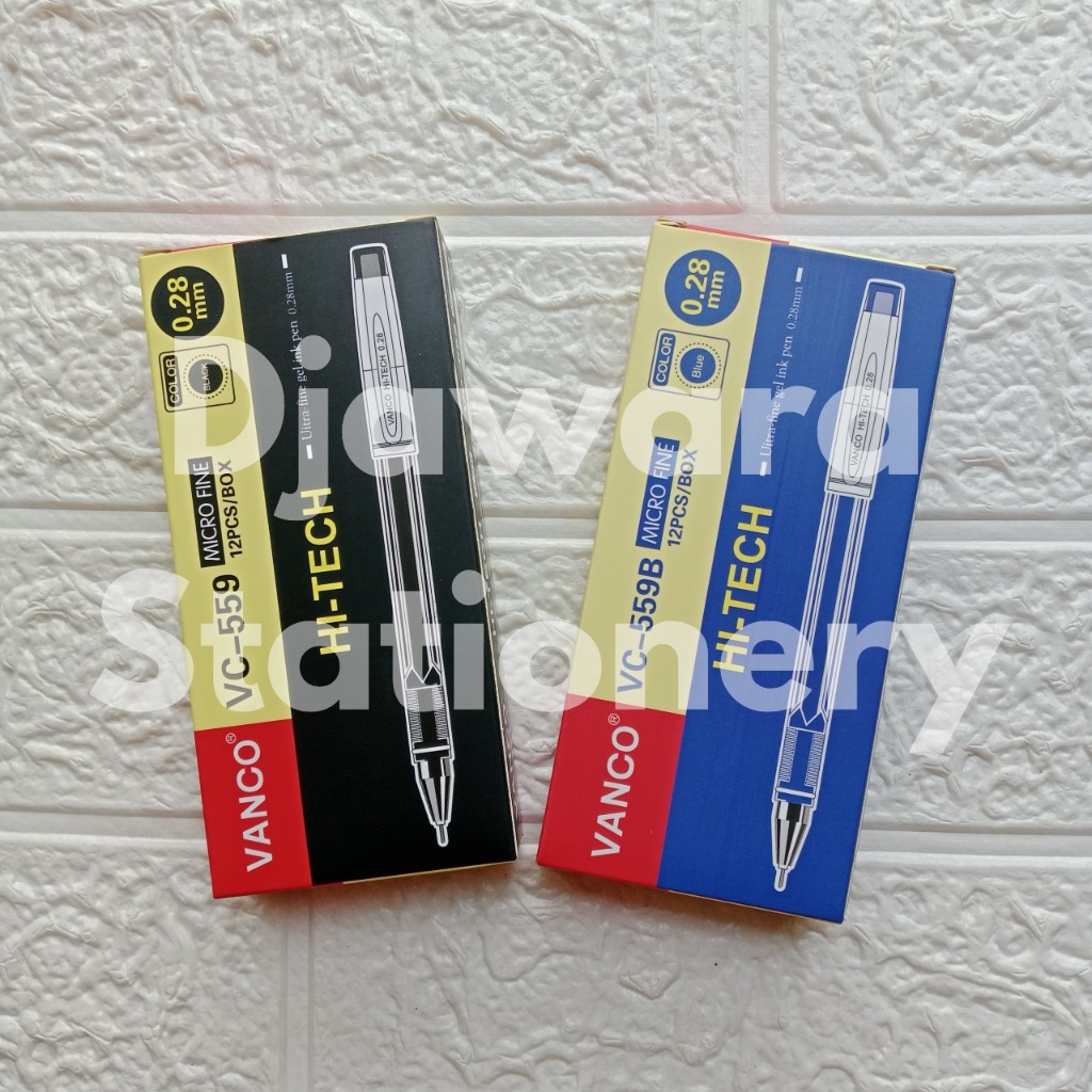 

SELUSIN (12 PCS) Pulpen/Bolpoin VANCO VC-559 HI-TECH MICRO FINE 0.28 mm
