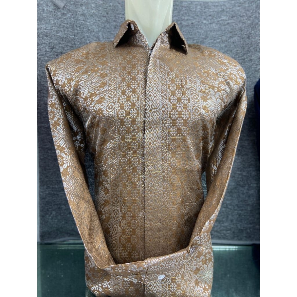 KEMEJA SONGKET PRIA ( FURING FULL ) KEMEJA SONGKET-KEMEJA PRIA SONGKET PALEMBANG-BAJU SONGKET PALEMB