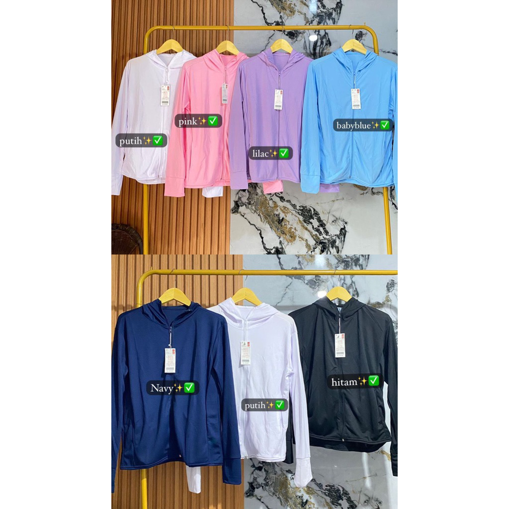 JAKET UV UNIQLO JAKET OUTDOOR OLAHRAGA ANTI UV WANITA/PRIA