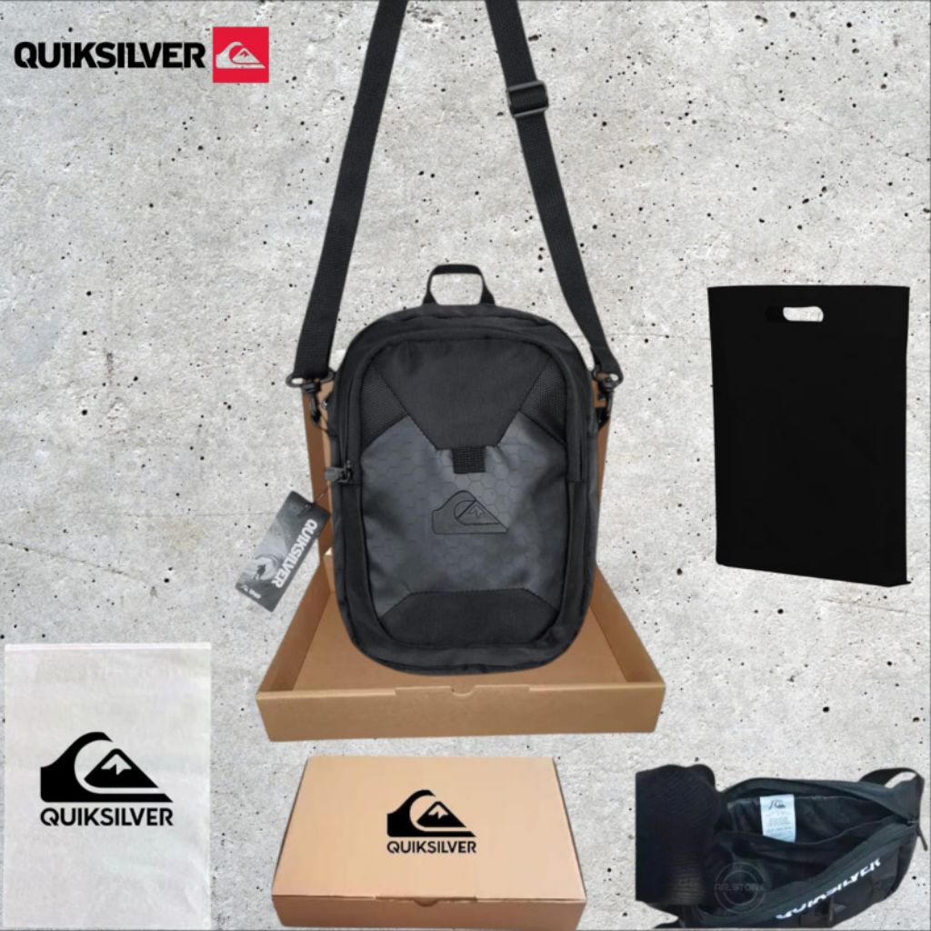 QUICKSILVER TAS QUICKSILVER SLINGBAG QUICKSILVER TAS SELEMPANG QUICKSILVER LOGO BESI
