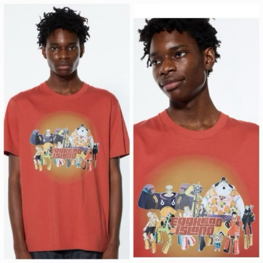 Uniqlo Kaos UT One Piece 25Th 28 Dark Orange Baru Asli Original