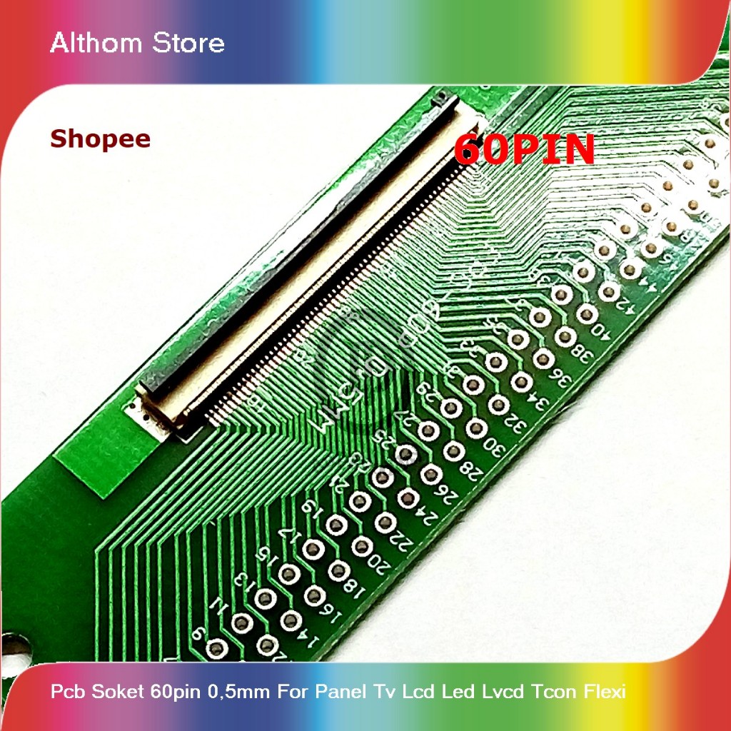 pcb soket 60pin 0,5mm for panel tv lcd led lvcd tcon flexi