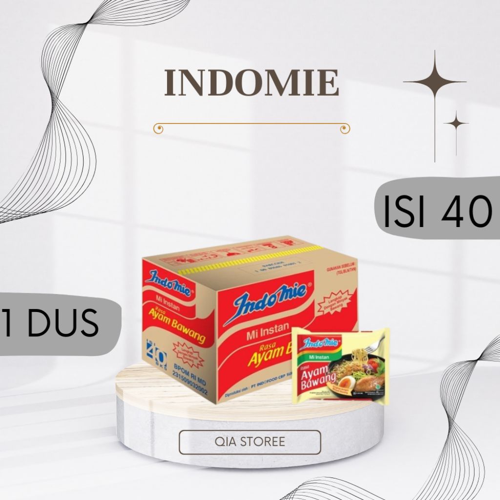 

INDOMIE ayam bawang/mie instan (1 Dus isi 40 pcs)