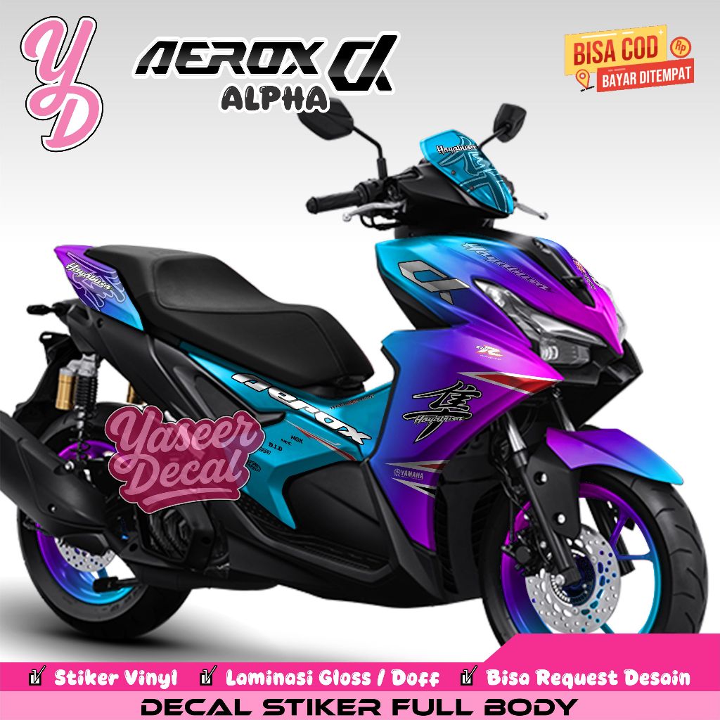 DECAL AEROX ALPHA FULL BODY STICKER ALPHA CYBER CITY 2025 Bungln