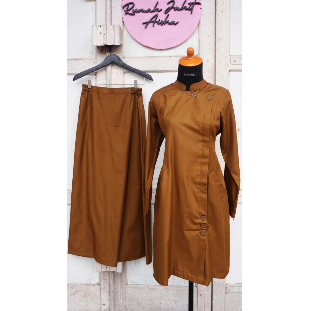 Set Rok & Tunik Khaki/PDH (6) | Rumah Aisha