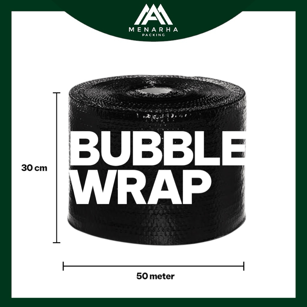 

Plastik Bubble Wrap HITAM STANDARD PREMIUM SUPERIOR 50 Meter Termurah 30 cm