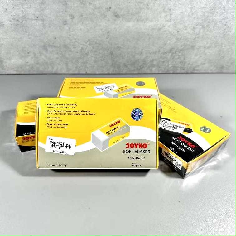

TERLARIS Penghapus Mini Joyko 526-B40P Bahan Lembut 40 Pcs