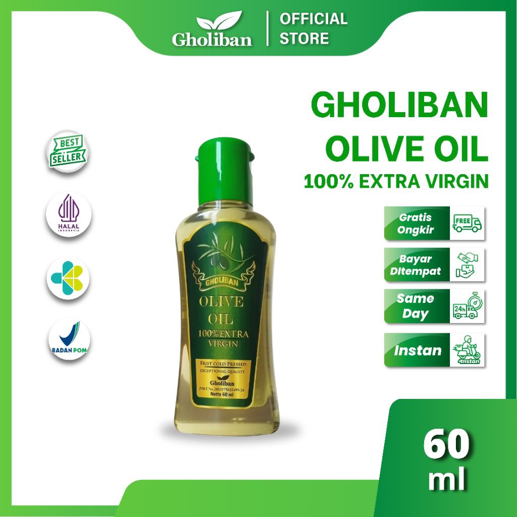 

Gholiban Minyak Zaitun 60ml Extra Virgin Olive Oil