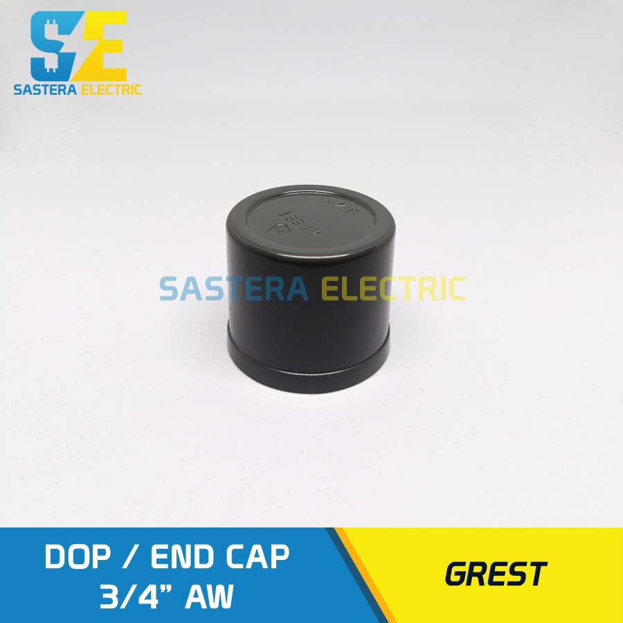 Dop Pipa 3/4" inch PVC Grest | Dop 3/4" inch AW | Tutup Pipa 3/4" in | End Cap 3/4" | Dop Polos 0,75
