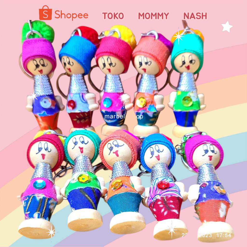 GANTUNGAN KUNCI BONEKA LUCU BAJU TRADISIONAL SOVENIR DARI THAILAND & MYANMAR