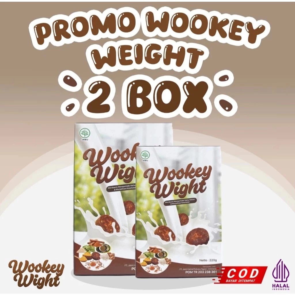

2 BOX TERLARIS!!! Wookey Weight Susu Penambah Berat Badan Paling Manjur Full Nutrisi Alami 100%
