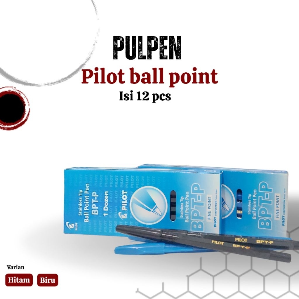 

(1 pack= 12 pcs) Pulpen Pilot ballpoint - Pulpen murah