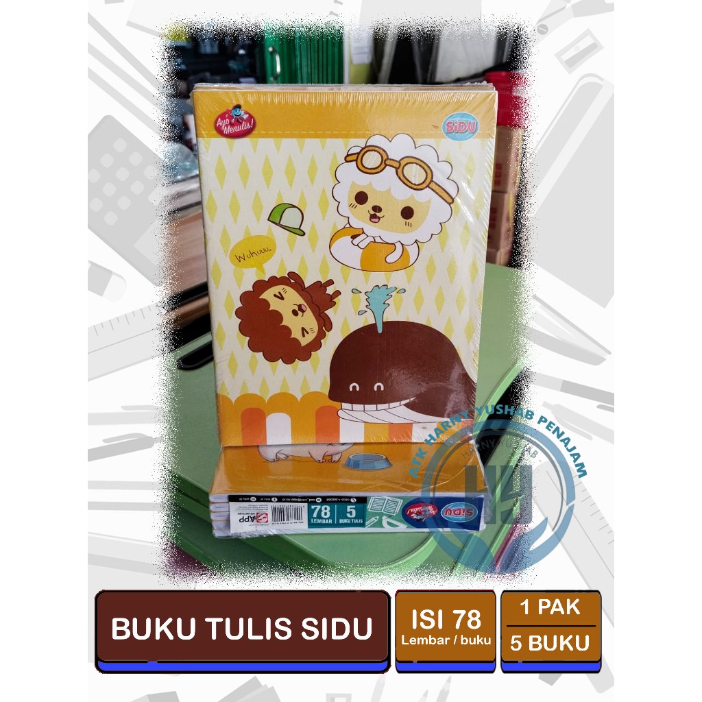 

BUKU TULIS SIDU 78 LEMBAR, 1 PACK (ISI 5 PCS)
