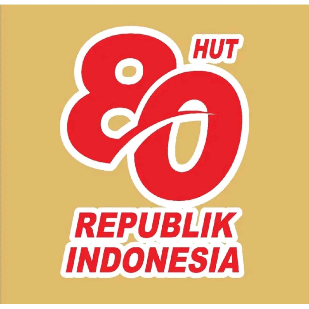 

stiker HUT 80 republik indonesia cutting stiker 17 san