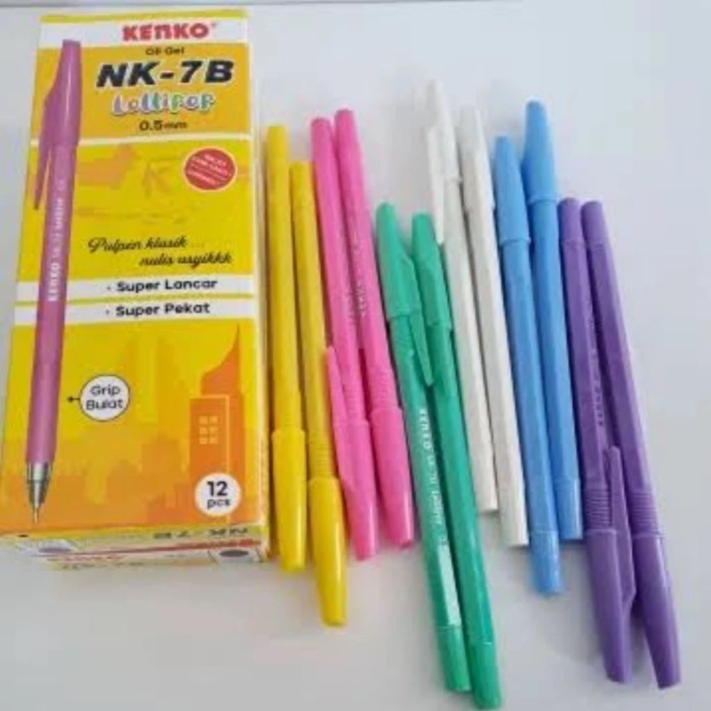 

Pulpen Ballpoint Kenko NK -7 lollipop Kenko NK- 7B 12 PCS