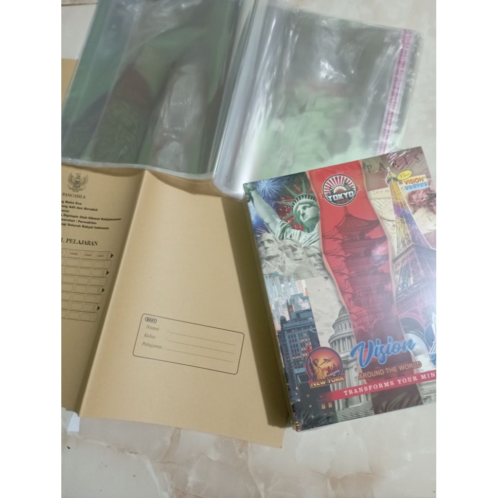 

PROMO BUNDLING PAKET Buku Vision 1 pak+sampul Promo 1 pak buku tulis vision 38+sampul