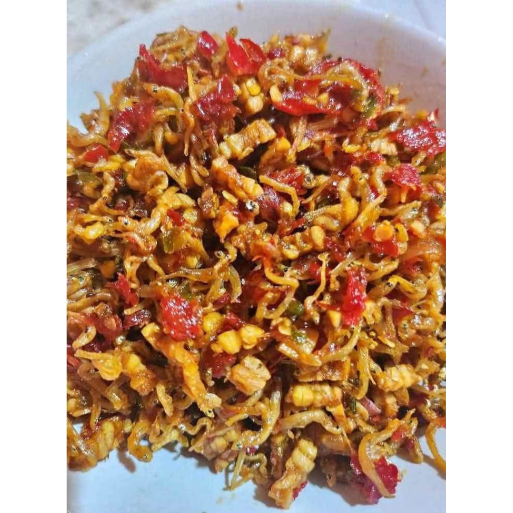 

teri mix tempe orek pedas manis