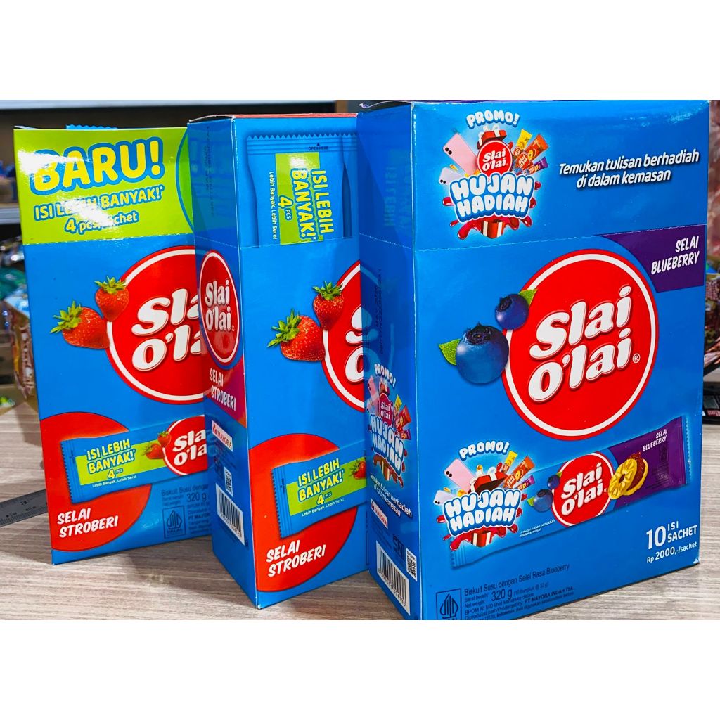 

SLAI OLAI SELAI STROBERI/BLUEBERRY BOX @ISI 10PCS X 32GRAM