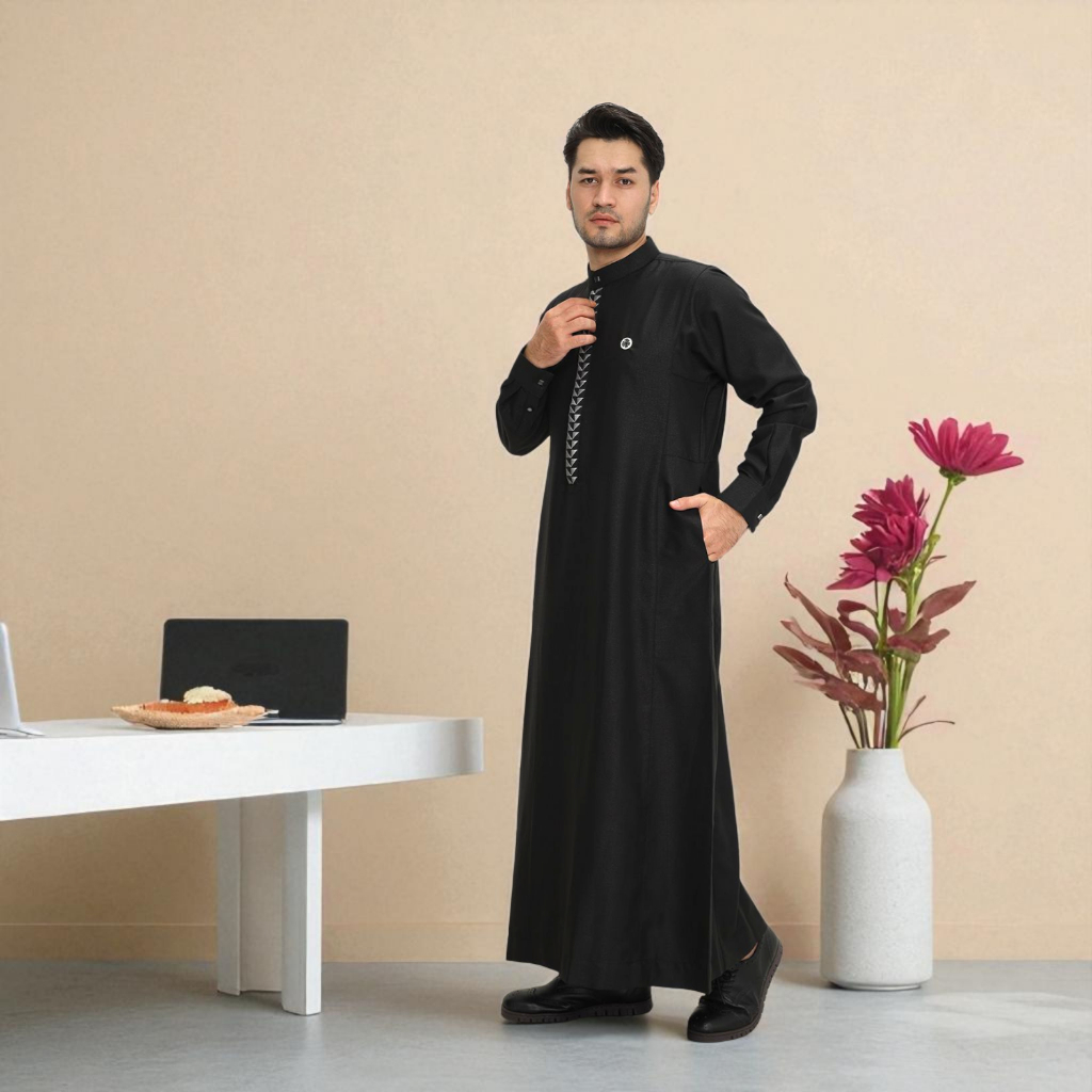 Doanda-Jubah Pria Dewasa Pakistan Style – Gamis Muslim Premium Lengan Panjang Kekinian