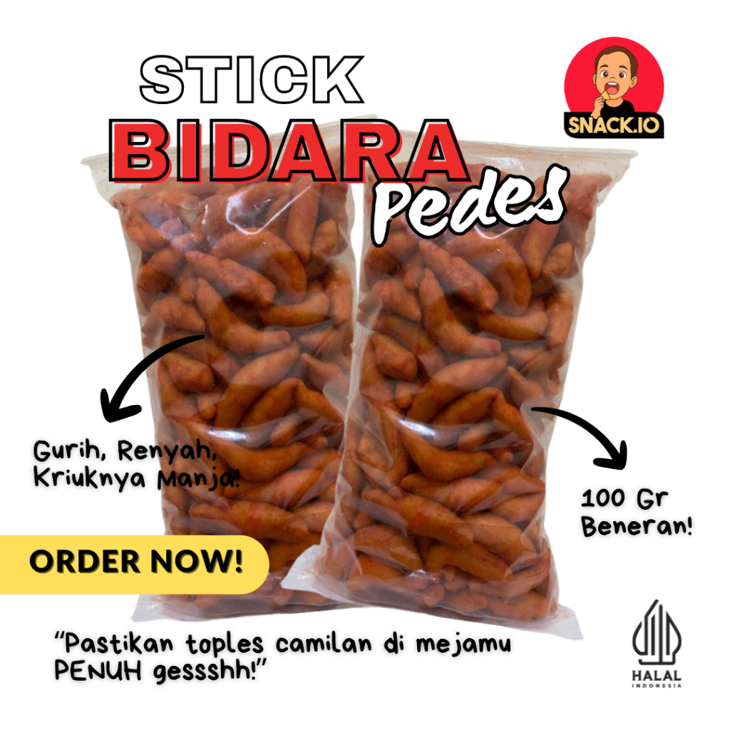 

Stick Bidara (Bolot) Pedas 100 gr Snack.io halal