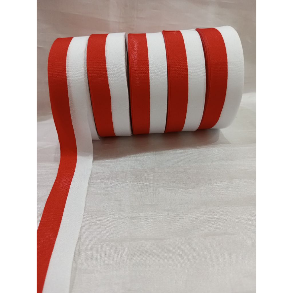 

[Rol] Pita Merah Putih 2,5Cm/Pita Ikat Kepala/Pita Bendera/Pita Merah Putuh