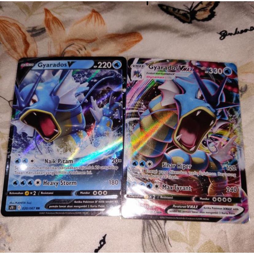 Kartu Pokemon TCG ID SWSH S7R RR Gyarados V & VMax RRR Indonesia