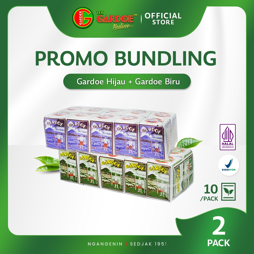

(PROMO BUNDLING) Teh Gardoe Hijau 40 gr ( 1 pack : 10 pcs ) & Teh Gardoe Biru ( 1 pack : 10 pcs )