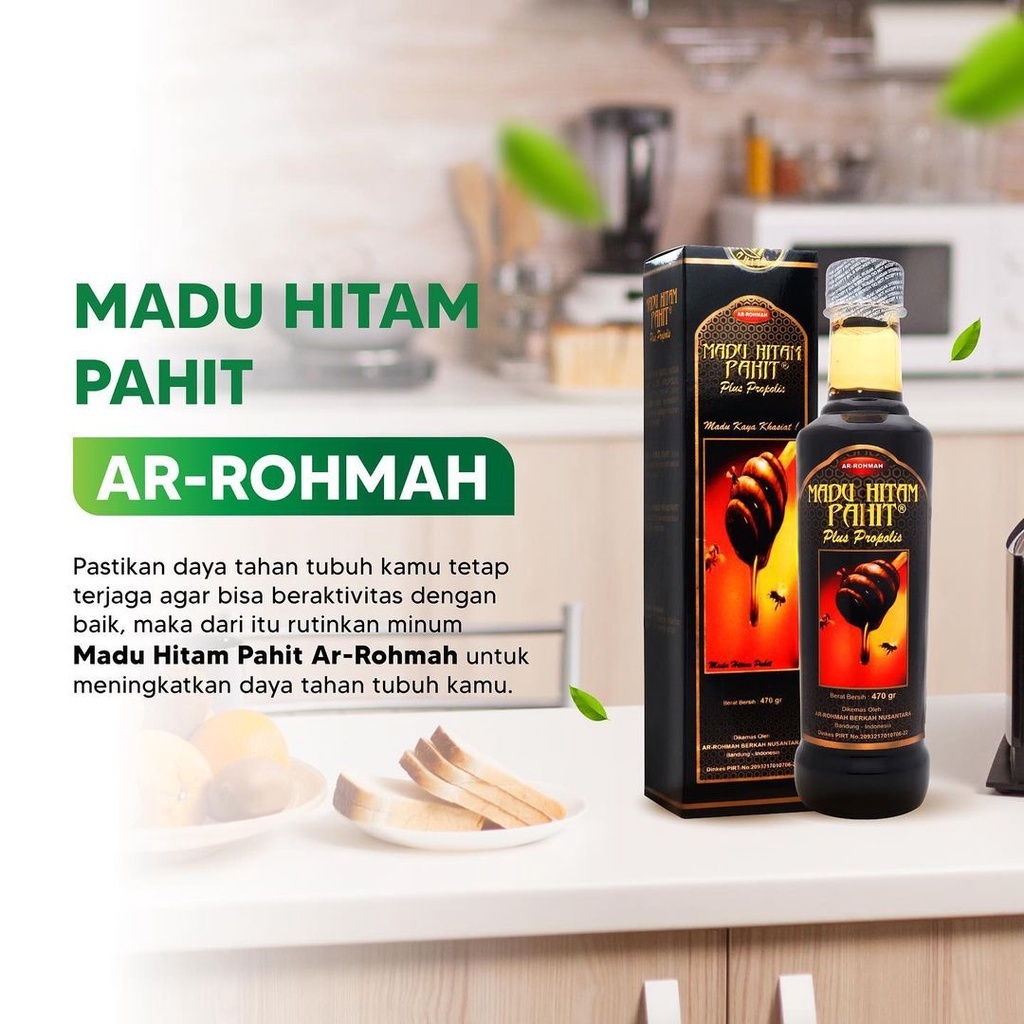 

Madu Hitam Pahit Propolis Ar Rohmah 470gr | Alami Jaga Imunitas & Stamina Premium Sehatkan Tubuh