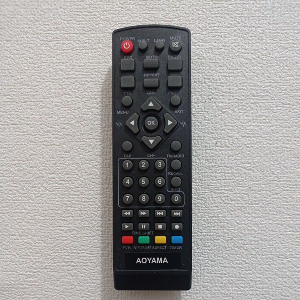 Remote Remot STB DVB-T2 AOYAMA Tanpa Setting Garansi