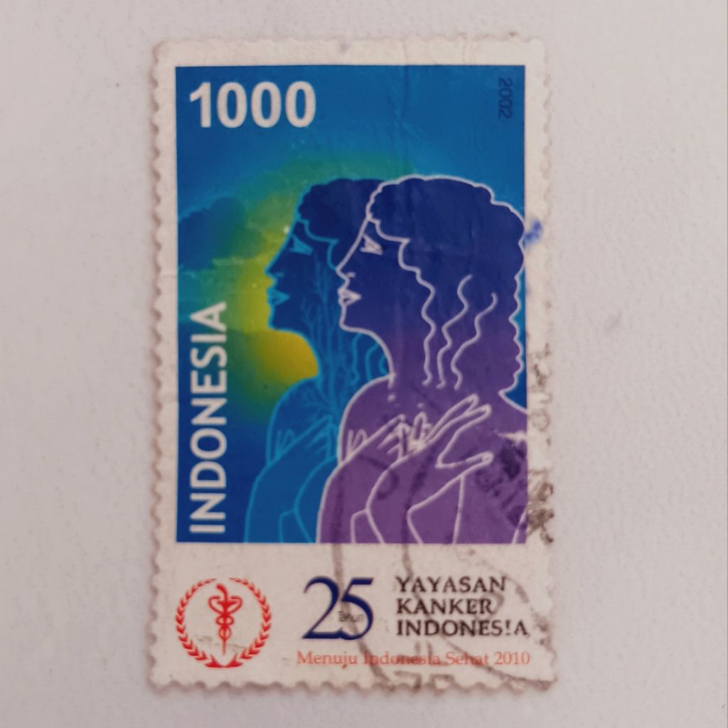

(AF) Perangko Indonesia 2002 25 Tahun Yayasan Kanker Indonesia Single Set Used