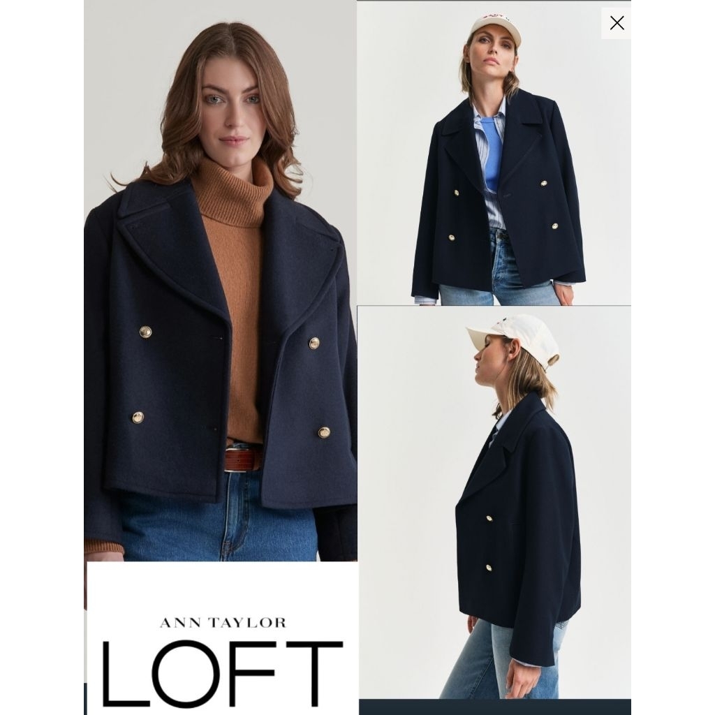 LOFT by Ann taylor coat trench modern jacket