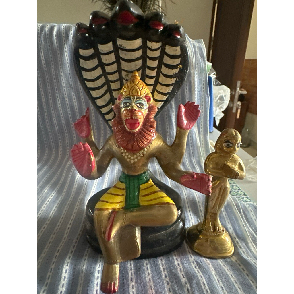 Perlad NARASIMHA Kuningan tingi15 cm