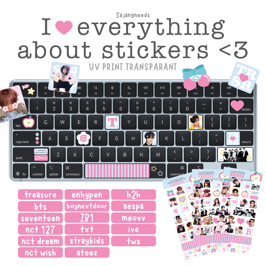 I love EVERYTHING about sticker keyboard | nct seventeen treasure zb1 enhypen aespa bts boynextdoor 